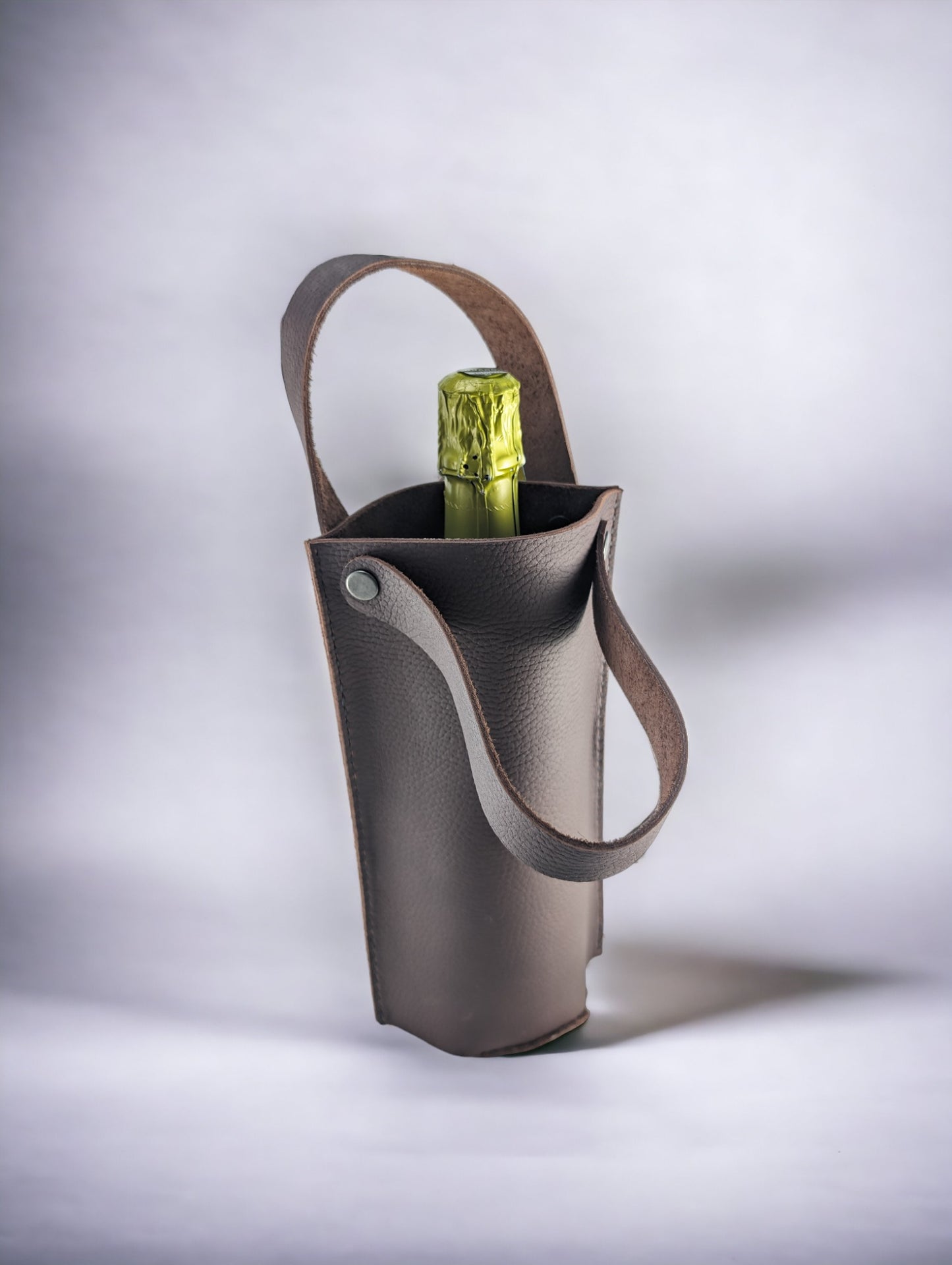 Sac en cuir pour transport d'une bouteille de vin