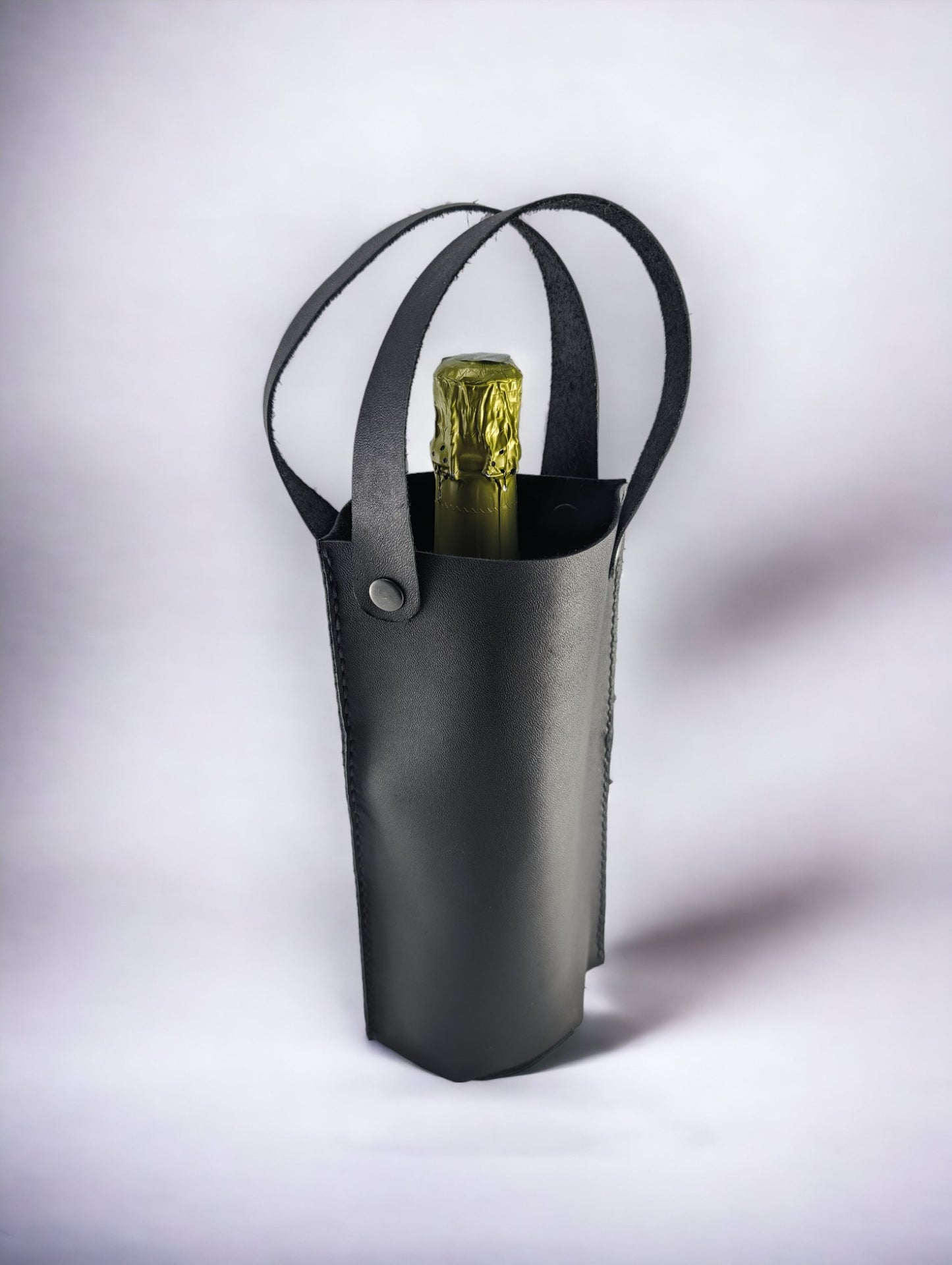 Sac en cuir pour transport d'une bouteille de vin