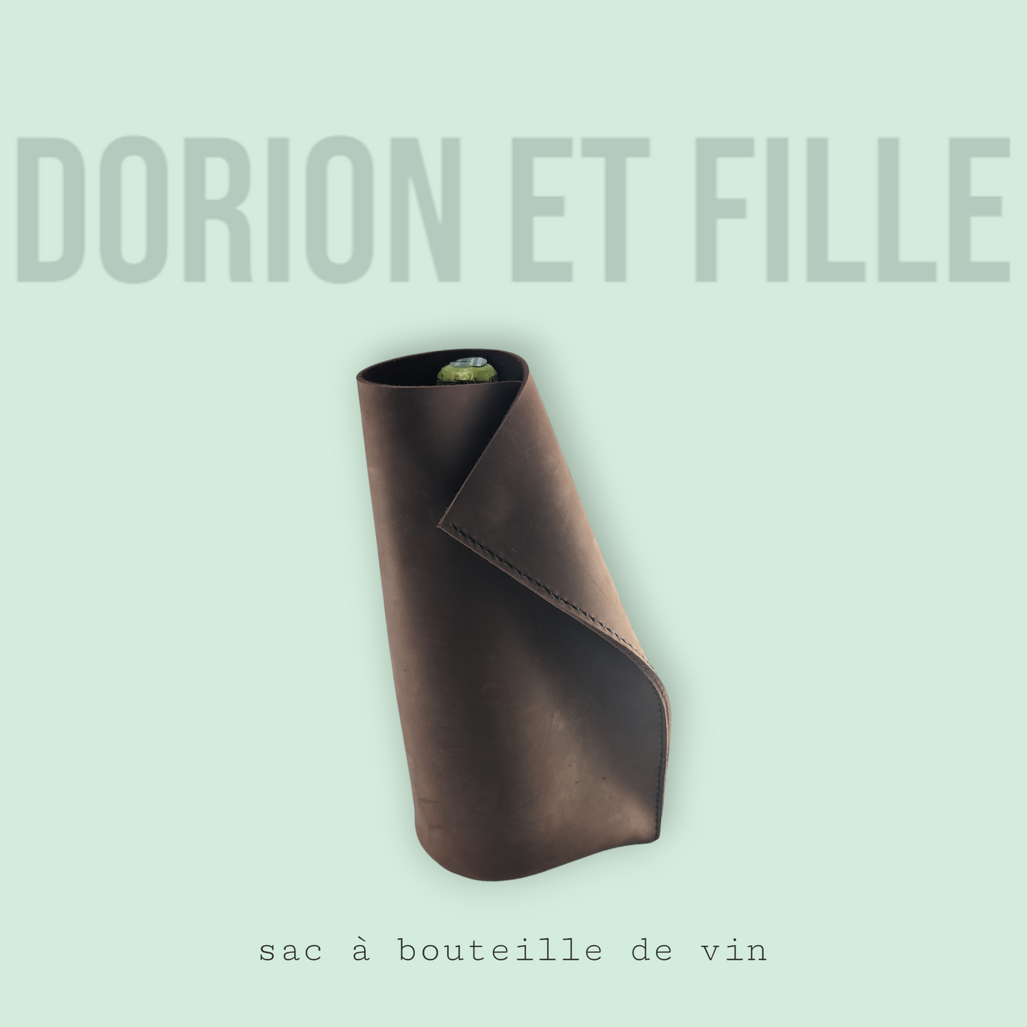 Sac cadeau en cuir pour bouteille de vin