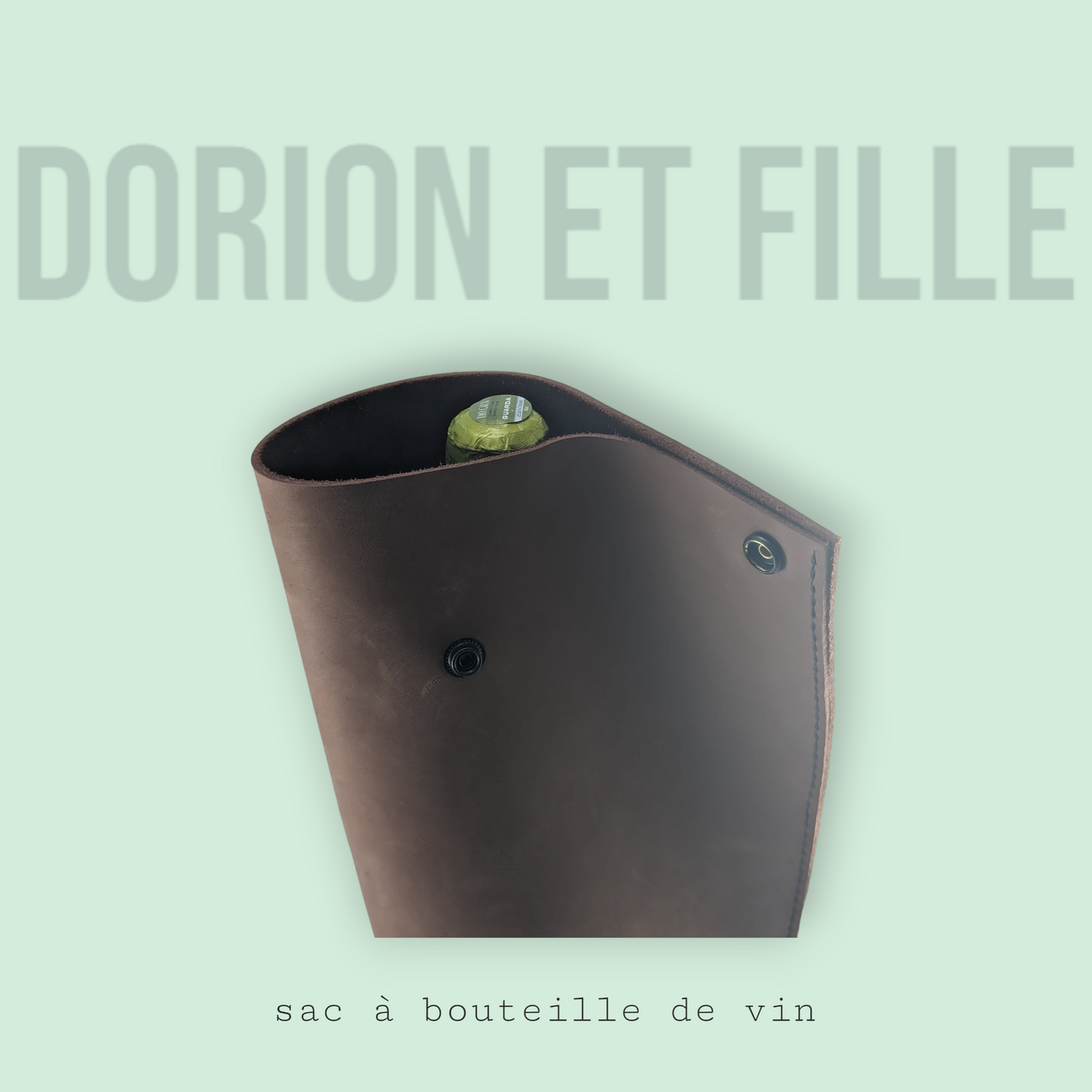 Sac cadeau en cuir pour bouteille de vin