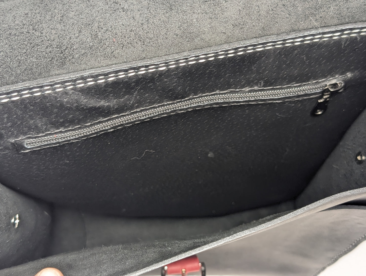 Sac coursier cuir italien noir